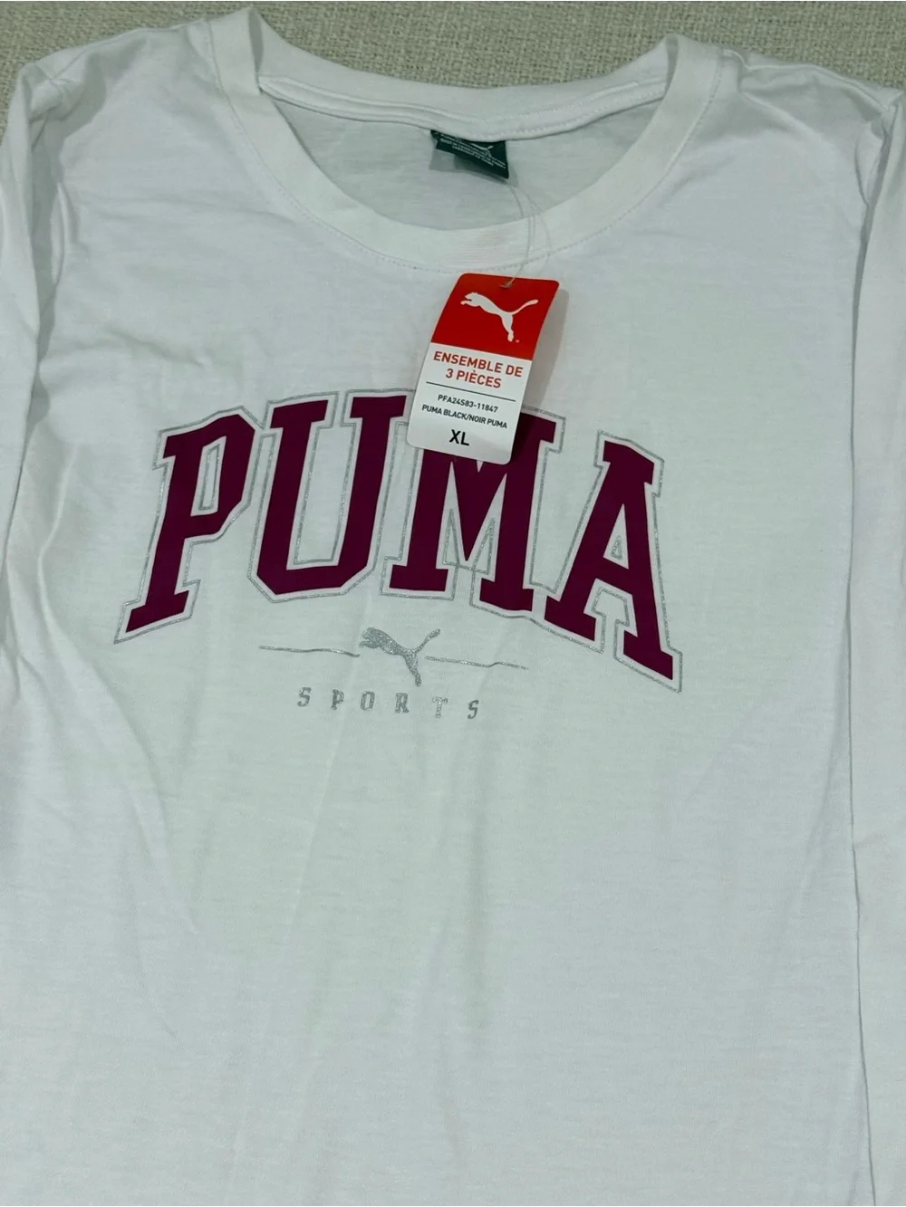 Brand new with tags PUMA girls 3-piece outfit set in size XL in puma black